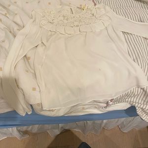 Wayf blouse with lace bib